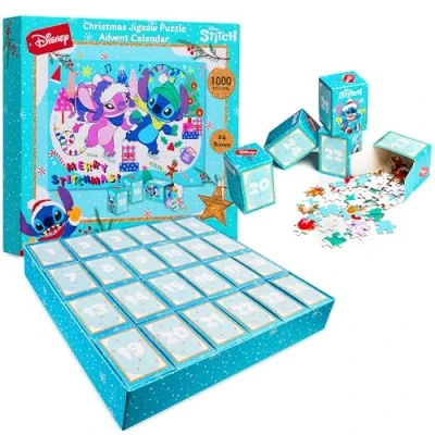 Afbeelding van Disney Stitch Adventskalender puzzel 2024 cadeau voor kinderen, tieners en vrouwen