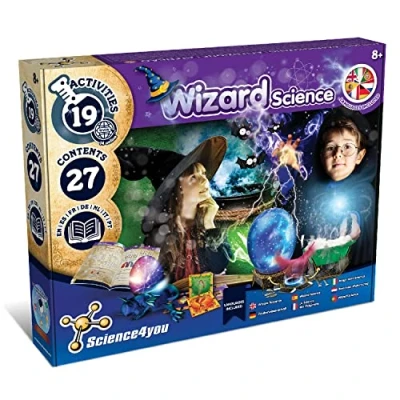 Afbeelding van Science4you Wetenschap van tovenaars Magische set met 19 activiteiten: maak een kristallen bol en gebruik toverstaf, goochelaarsspel wetenschappelijke educatieve sets voor kinderen 8 jaar