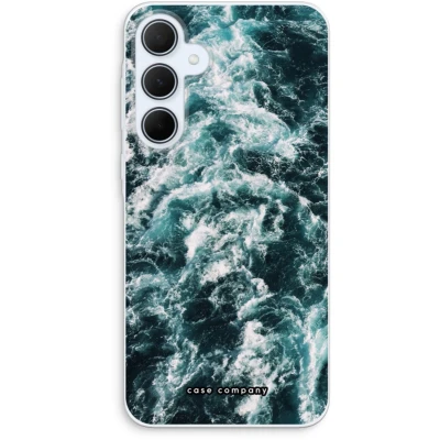 Afbeelding van Case Company® hoesje geschikt voor Samsung Galaxy A35 Zee golf Soft Cover Telefoonhoesje Bescherming aan alle Kanten en Schermrand