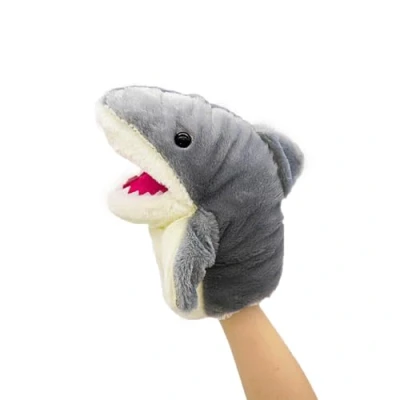 Afbeelding van lilizzhoumax Knuffels Haai Handpop Simulatie Pluche Speelgoed Realistische Pop Schattig Rollenspel, Interactief Educatief voor Kinderen, Dierenspeelgoed