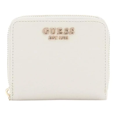 Afbeelding van GUESS Portemonnee Laurel SLG Small Zip Around Wallet Ivory Wit