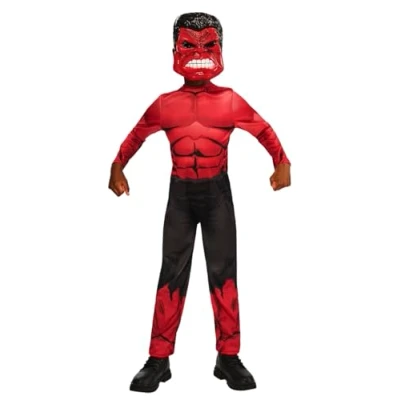 Afbeelding van Rubies Officieel Marvel Red Hulk superheldenkostuum voor kinderen, maat 7 8 jaar