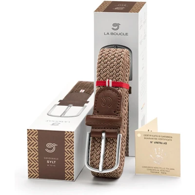 Afbeelding van La Boucle Sylt Geklede Riem Heren Bruin
