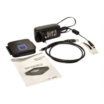 Image de Suza Advance USB 009U3 Contrôleur de stockage 2.5&quot; , 3.5&quot; ATA / SATA 3.0 noir avec anneau bleu