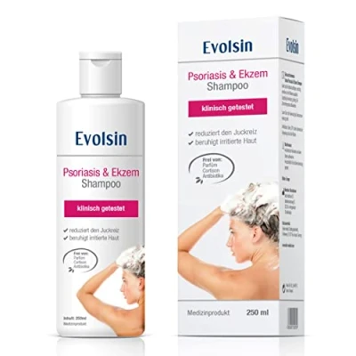 Afbeelding van Evolsin® Eczeem en psoriasis shampoo I 250 ml verlichting van jeukende droge geïrriteerde hoofdhuid, atopische dermatitis