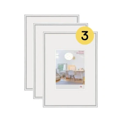 Image de Walther Design cadre photo argent 40 x 60 cm avec verre d’art 3 pack, en plastique New Lifestyle KVX460S3