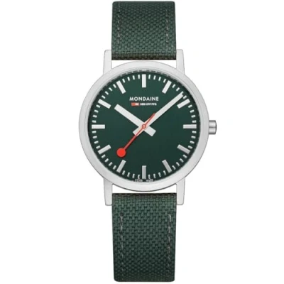 Afbeelding van Mondaine M660.30314.60SBF Horloge Textiel Groen 36mm