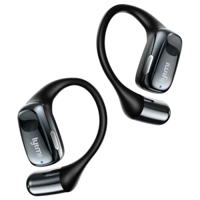 Afbeelding van Lytmi CozyFit Open hoofdtelefoon, draadloos, Bluetooth 5.4, dunste oorhaken van 0,6 mm, zeer comfortabel, 30 uur speeltijd, IPX5 waterdicht, heldere oproepen, sporthoofdtelefoon