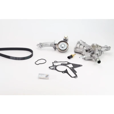 Afbeelding van CONTITECH 5PK1230WP2 waterpomp + tandriemenset Met afdichtring voor OPEL: Astra H Hatchback, Corsa C Meriva A