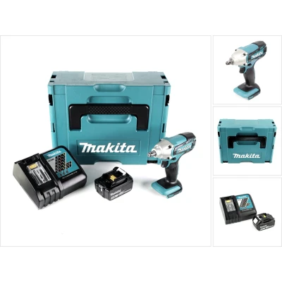 Afbeelding van Makita DTW 190 RF1J 18V Li Ion accu slagmoersleutel in Makpac met 1x 3.0 Ah oplaadbare accu, snellader