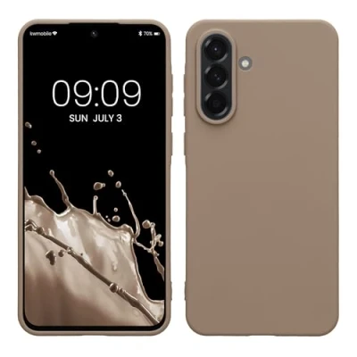 Afbeelding van kwmobile telefoonhoesje geschikt voor Samsung Galaxy A56 5G Hoesje smartphone Back cover in mat crème