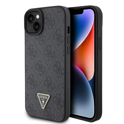 Afbeelding van Guess 4G Triangle Logo Back Case Geschikt voor Apple iPhone 15 (6.1&quot;) Grijs