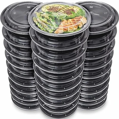 Afbeelding van [30 stuks] Maaltijdvoorbereidingscontainers Herbruikbaar met luchtdichte deksels Stapelbare magnetronbare vaatwasser veilige vriezer Voedselcontainers Food Prep Portion Control Opbergdozen Lunch Containers Bento Dozen