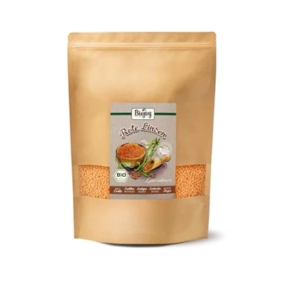 Afbeelding van Biojoy Biologische rode lenzen (2,5 kg), heel, ¨Voetballen¨