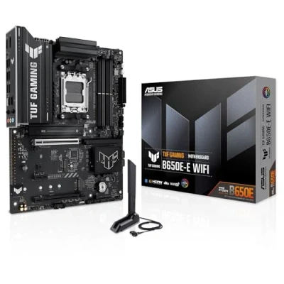 Afbeelding van ASUS TUF GAMING B650E E WIFI Moederbord ATX Socket AM5 AMD B650 chipset USB C 3.2 Gen 2x2, Gen2, 2, 1 Wi Fi 6E, Bluetooth, 2.5 Gigabit LAN interne afbeeldingen (CPU vereist) HD Audio (8 kanaals)