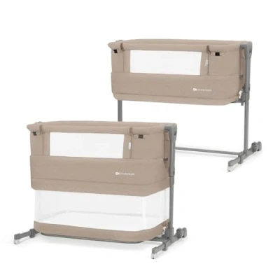 Afbeelding van Kinderkraft NESTE GROW Bijzetbed Co sleeper Hoogte Verstelbaar Beige