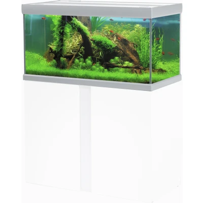 Afbeelding van Akvastabil Fusion Aquarium 100 Aquaria 100x50x54 cm Zilver Wit Ca. 250 L