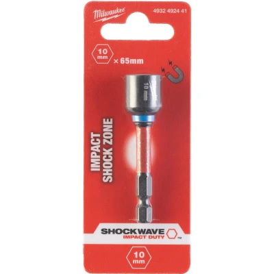 Afbeelding van MILWAUKEE 4932492441 SHOCKWAVE slagdop magnetisch Hex10 x 65 mm