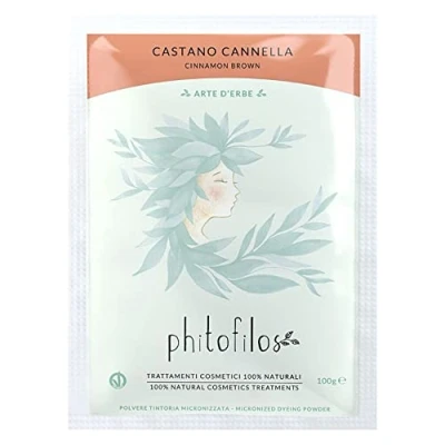Afbeelding van Phitofilos biologische henna haar poeder Castano Cannella (Miscela Campeggio) Kaneelbruin 100gr