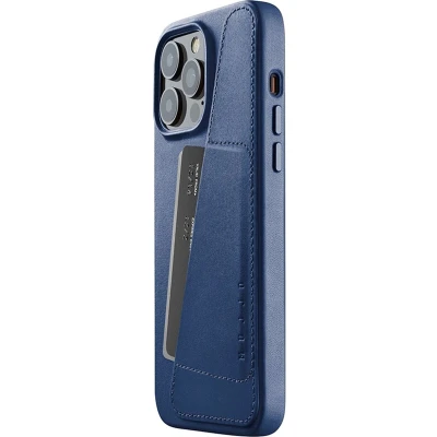 Afbeelding van MUJJO Leather Wallet Case iPhone 14 Pro Max blauw CL 030 BL
