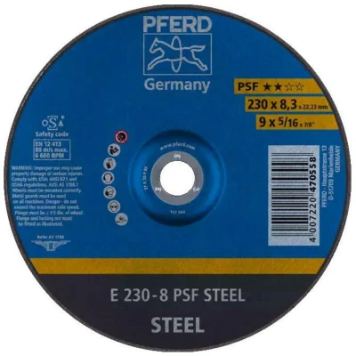 Afbeelding van Afbraamschijf Gebogen 230 Mm 22.23 Pferd Psf Steel 62023834 10 Stuks