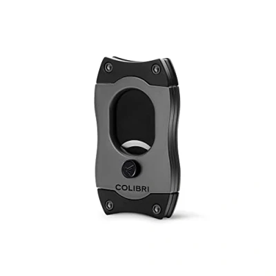 Afbeelding van Colibri S Cut Sigarenknipper Voor Sigaren tot 66 Ringmaat Anti kleef Coating Veerbeladen Opening Inclusief Stijlvolle Geschenkdoos