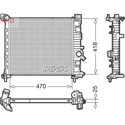Afbeelding van DENSO DRM20114 Radiateur 470 428 25 OPEL: Meriva B