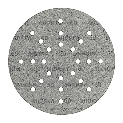 Afbeelding van Mirka Iridium schuurpapier Ø 225 mm klittenband korrel 60/25 schijven / voor wand en plafondslijper/verfschuurmachine, plamuurverf, hout, staal, mineralen