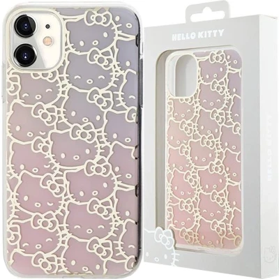 Afbeelding van Hello Kitty IML Gradient Electrop Crowded Hoofdhoes voor iPhone 11 / Xr Roze