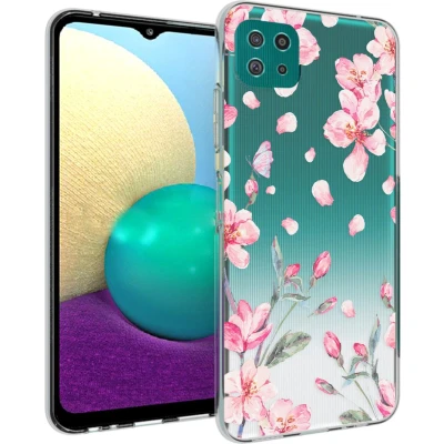 Afbeelding van iMoshion hoesje Geschikt voor Samsung Galaxy A22 (5G) Siliconen Design Roze / Transparant Cherry Blossom