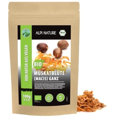Afbeelding van biologische hele mapi&#039;s, foeliebloem, foelie uit gecontroleerde teelt, 100% natuurlijk, zonder additieven (100 g)