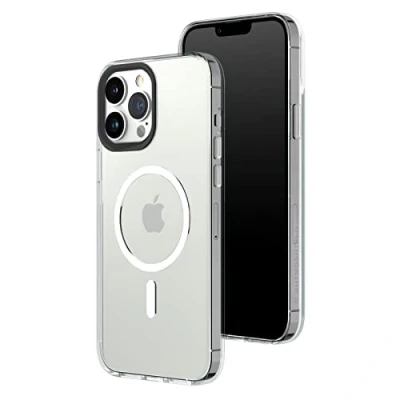 Afbeelding van RHINOSHIELD Transparante hoes compatibel met Magsafe voor [iPhone 13 Pro Max] Superieure magneetkracht, hoge transparantie en vergeelt niet. Aanpasbaar Contour fotolenzen, zwart