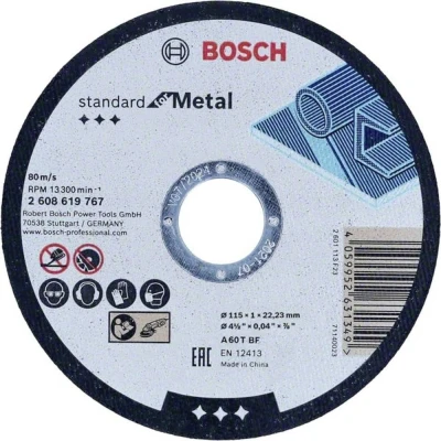 Afbeelding van Bosch Accessories Standard for Metal 2608619770 Doorslijpschijf recht 230 mm 1 stuk(s) Metaal