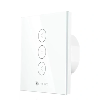 Afbeelding van Geconnecteerde Wifi schakelaar voor rolluiken, Etersky muurschakelaar gordijnen, compatibel met Alexa en Google Home, touch muurschakelaar, timer delen【Neutrale lijn nodig】