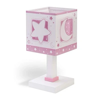 Afbeelding van Dalber Tafellamp E 14, roze maanlicht, meerkleurig, 14 x 29