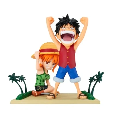 Afbeelding van Banpresto Luffy &amp; Nami One Piece World Collectable actiefiguur Log Stories BP89111P meerkleurig verzamelfiguur ideaal voor anime fans