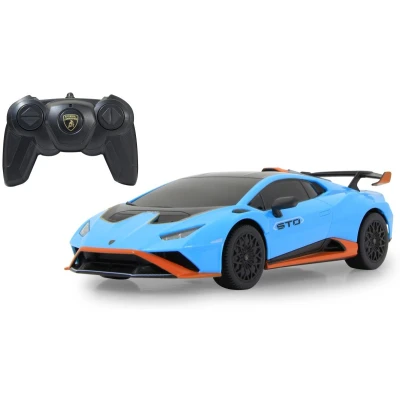 Afbeelding van JAMARA Lamborghini Huracán STO 1:24 2,4 GHz officieel gelicentieerd, tot 1 uur rijtijd bij ca. 9 km/u, perfect nagemaakte details, hoogwaardige afwerking, blauw