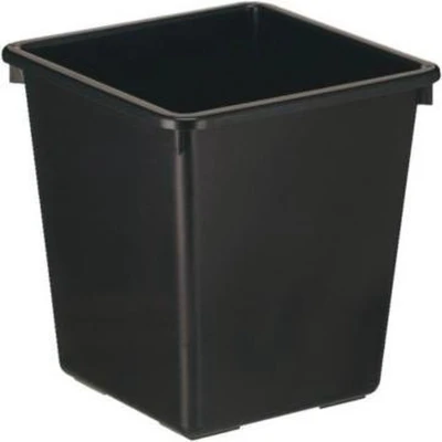 Afbeelding van V part vierkant tapse papierbak 27 l, zwart papiermand