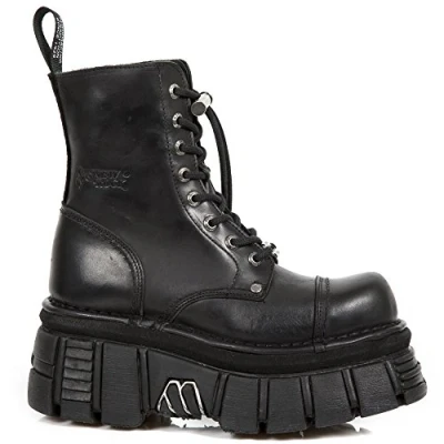 Afbeelding van New Rock Mili083 S21 Tow dames veterboot Zwart Maat 37