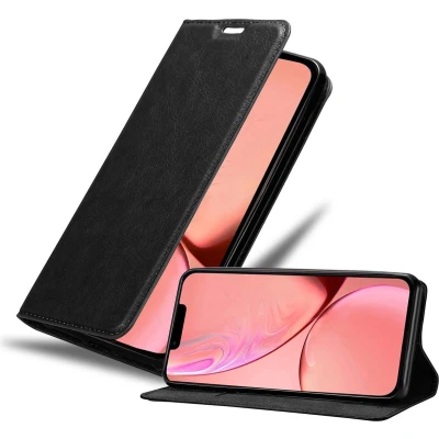 Afbeelding van Cadorabo Hoesje geschikt voor Apple iPhone 13 PRO MAX in ZWARTE NACHT Beschermhoes met magnetische sluiting, standfunctie en kaartvakje Book Case Cover Etui