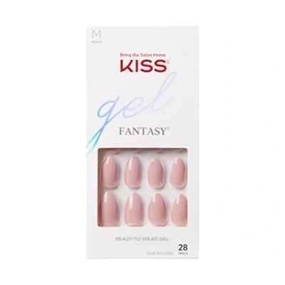 Afbeelding van KISS Fantasy Gel voor nagels, klaar om te dragen, stijl &quot;Rock Candy&quot;, nagelset, 24 mega zelfklevende tabs, roze gellijm, manicurestick, mini vijl en kunstnagels