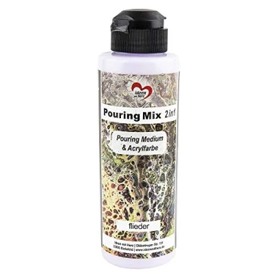 Afbeelding van Ideen mit Herz Pouring Mix 2 in 1 medium &amp; acrylverf 180 ml Geen verdere menging met vloeistof, of siliconenolie (lila) nodig