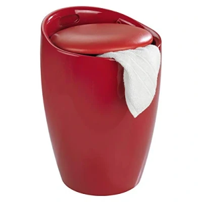 Image de Tabouret de salle bain candy red rouge