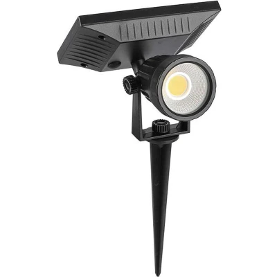 Afbeelding van V TAC VT 952 Zwart Solar Spike Light IP65 2W 40 Lumen 3000K