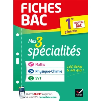 Image de Fiches bac Mes 3 spécialités 1re générale : Maths, Physique chimie, SVT