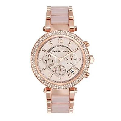 Afbeelding van Michael Kors Dames chronograaf, kwarts, polshorloge, Rozengoud.