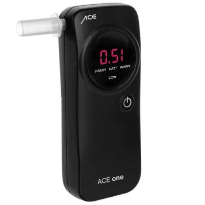 Afbeelding van ACE one Alcoholtester Zwart 0 tot 4 ‰ Incl. display, Countdown functie, Weergave van verschillende eenheden