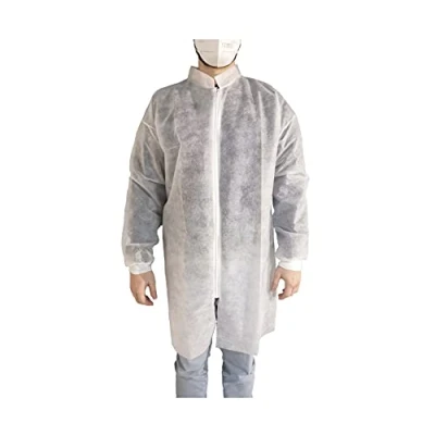 Image de Blouse visiteur jetable blancheà zipper