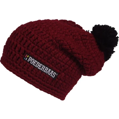 Afbeelding van Poederbaas Large Beanie roodzwart