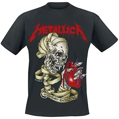 Afbeelding van Metallica Heart Explosive Heren T shirt L Zwart